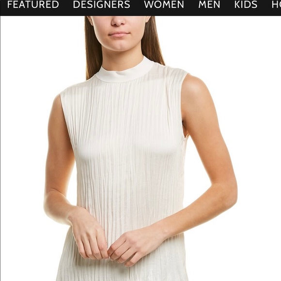 Vince variegated ribbed mock neck shell top - Picture 2 of 4